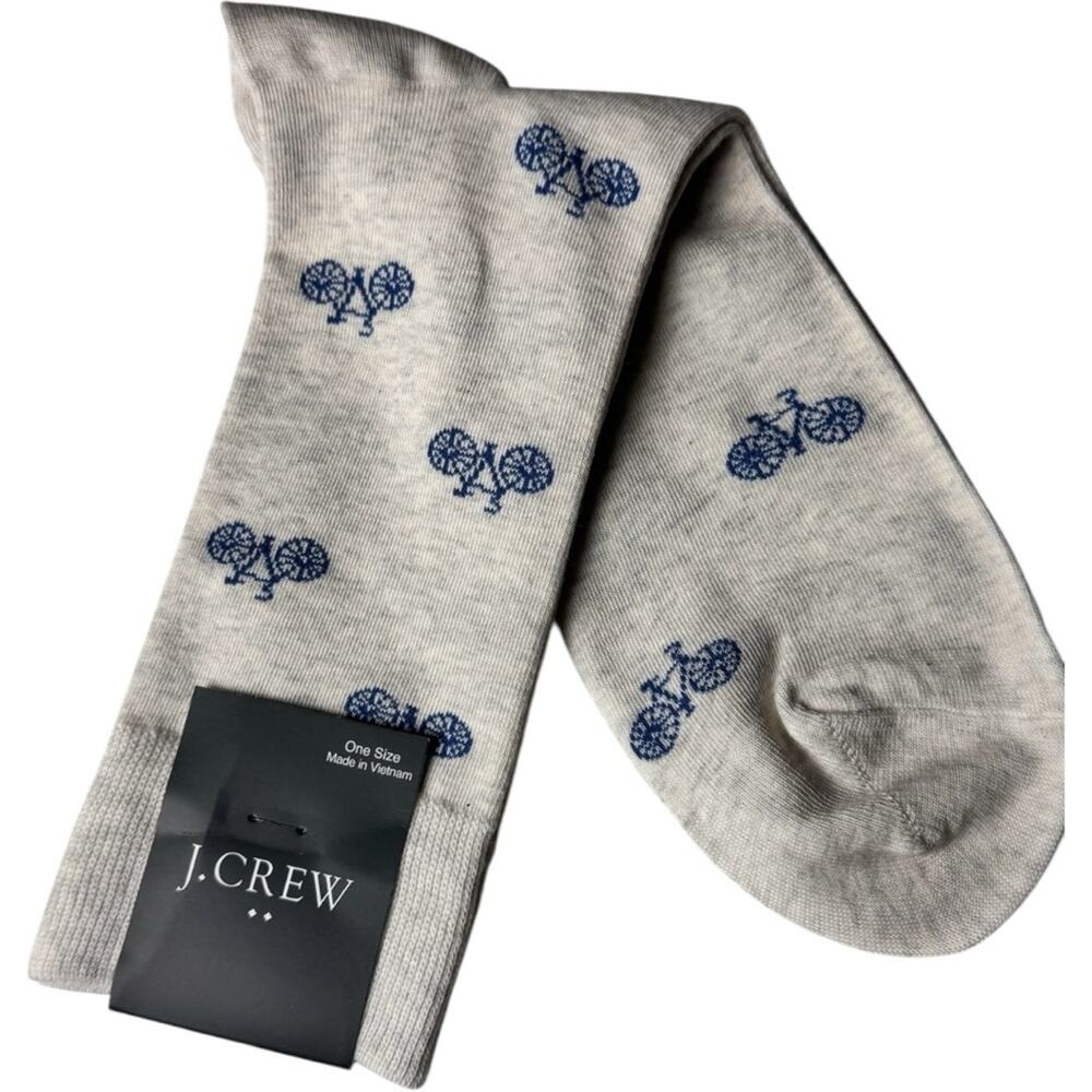 J. Crew  Crew Style Bicycle Theme  Pattern Socks NWT
